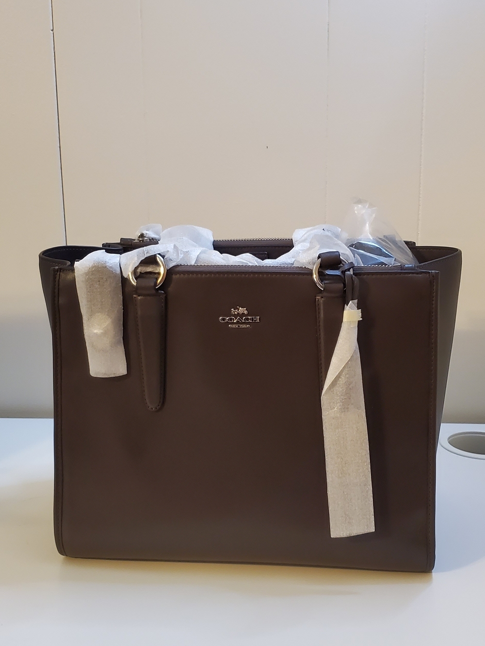 Coach Crosby Carryall - Mink - Picture 1 of 9